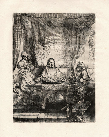 Christ At Emmaus: Large Plate