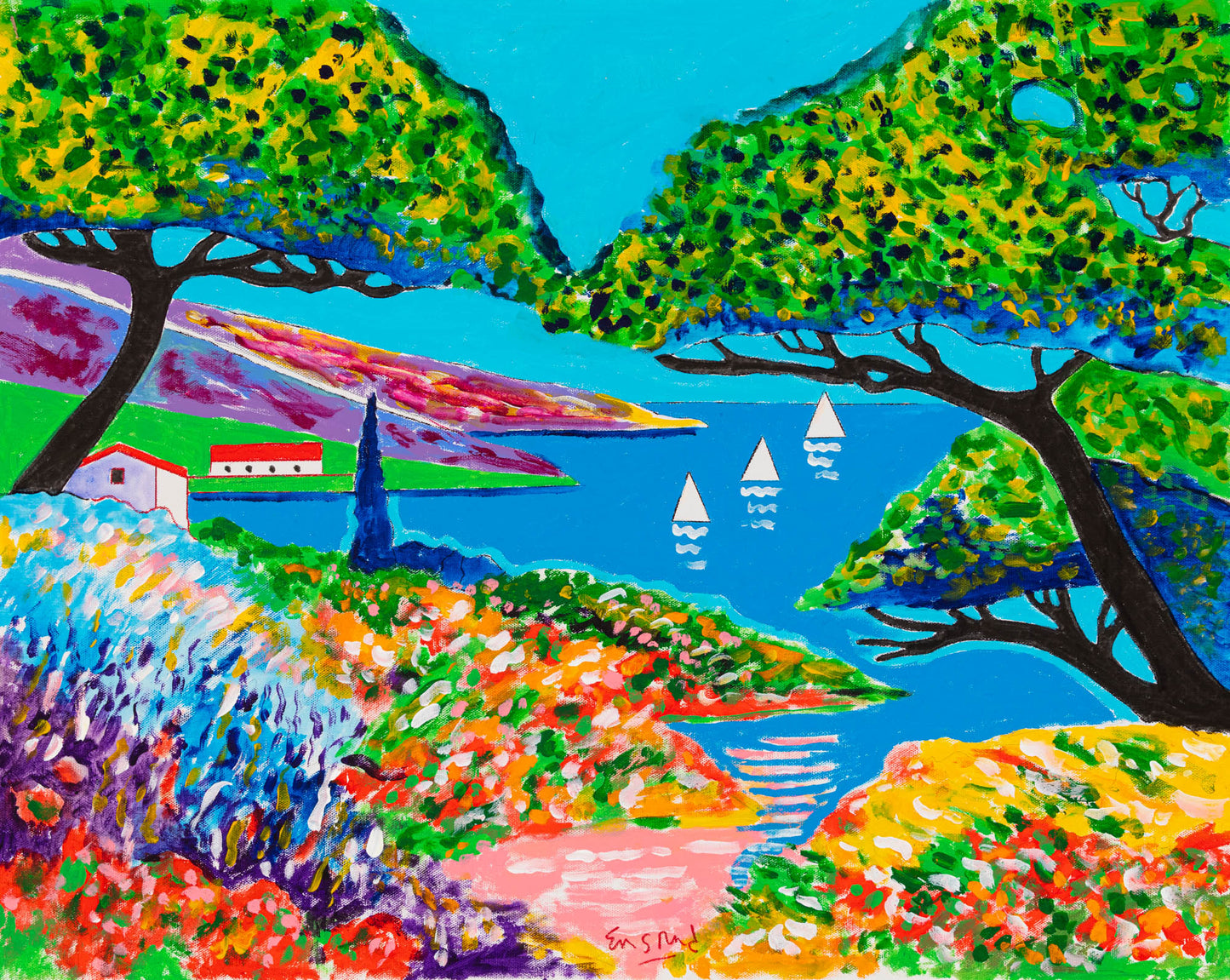 Sailboats Near St. Raphael on the French Riviera