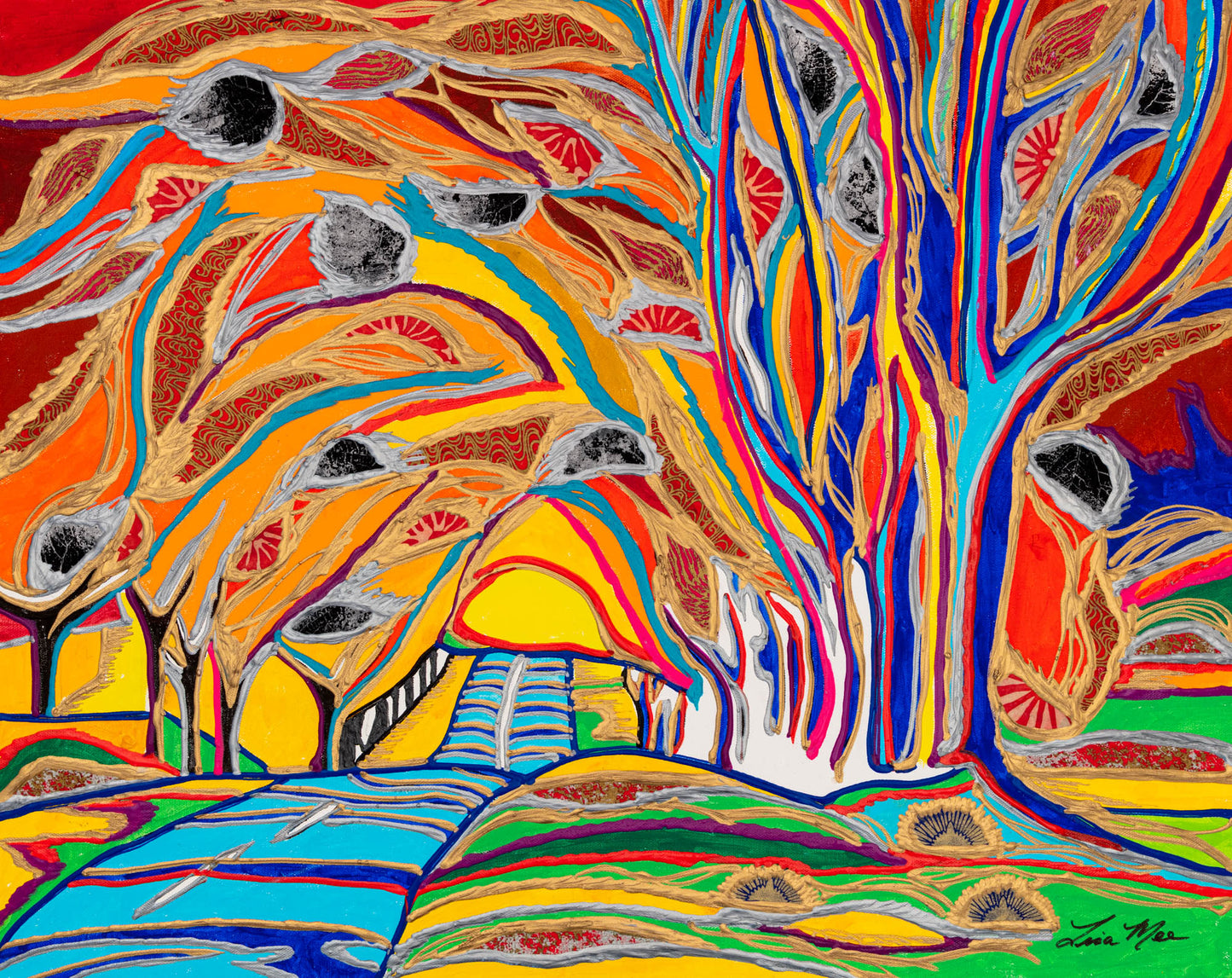 Arching Trees Over a Road
