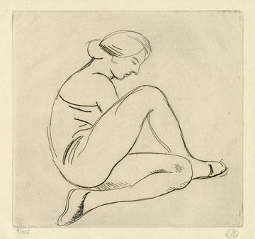 Femme Assise de Profil