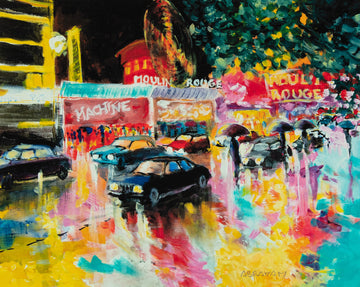 Le Moulin Rouge Soir de Pluie