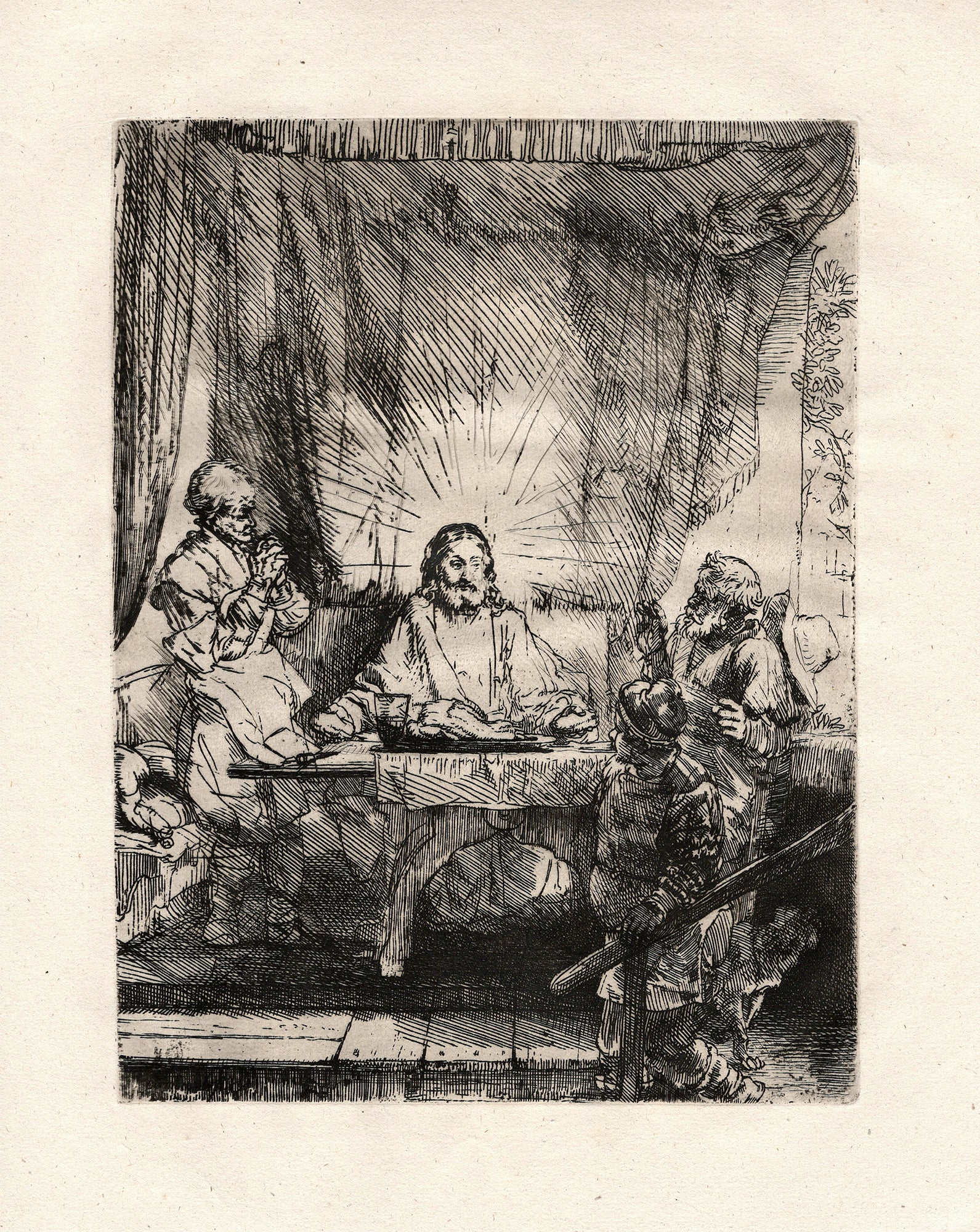 Christ At Emmaus: Large Plate