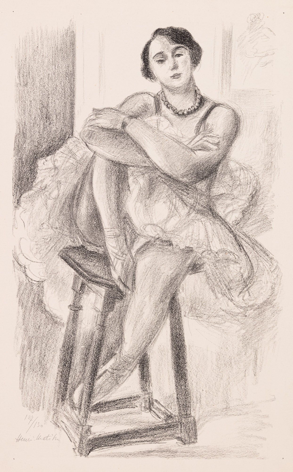 Danseuse Assise sur un Tabouret